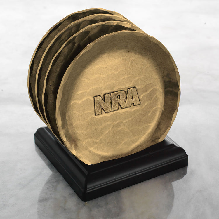 York Round Coaster Set with Caddy