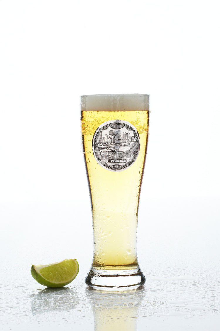 York Pilsner Glass with Medallion