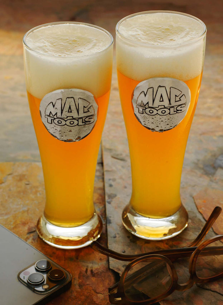 York Pilsner Glass with Medallion Set of 2