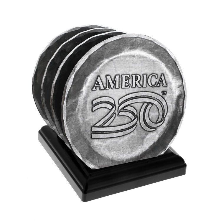 America250 Coaster Set with Caddy with Custom Engraving