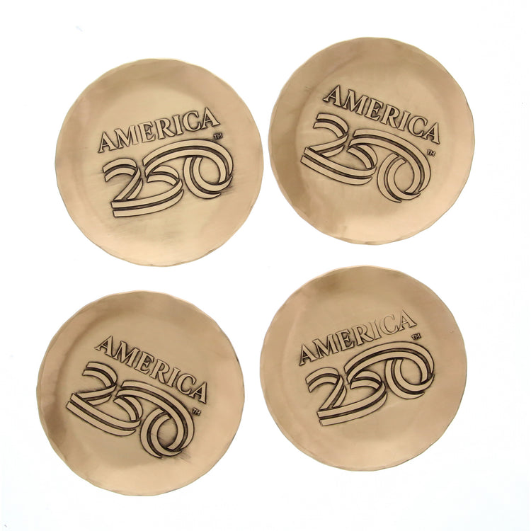 America250 Coaster Set with Caddy with Custom Engraving