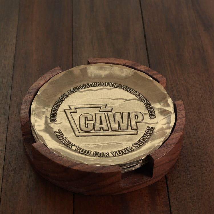 York Round Coaster Set with Stacker