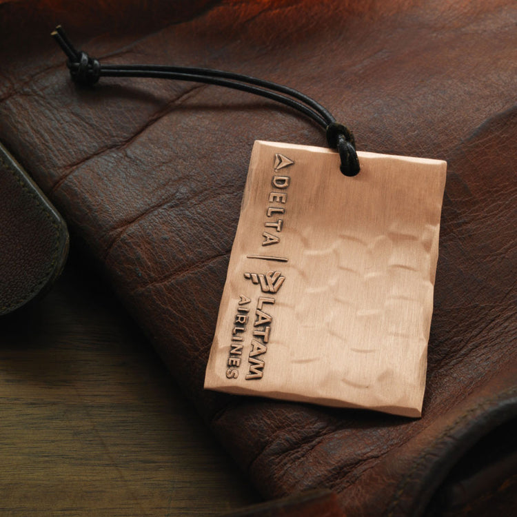 Bag Tag with Leather Cord