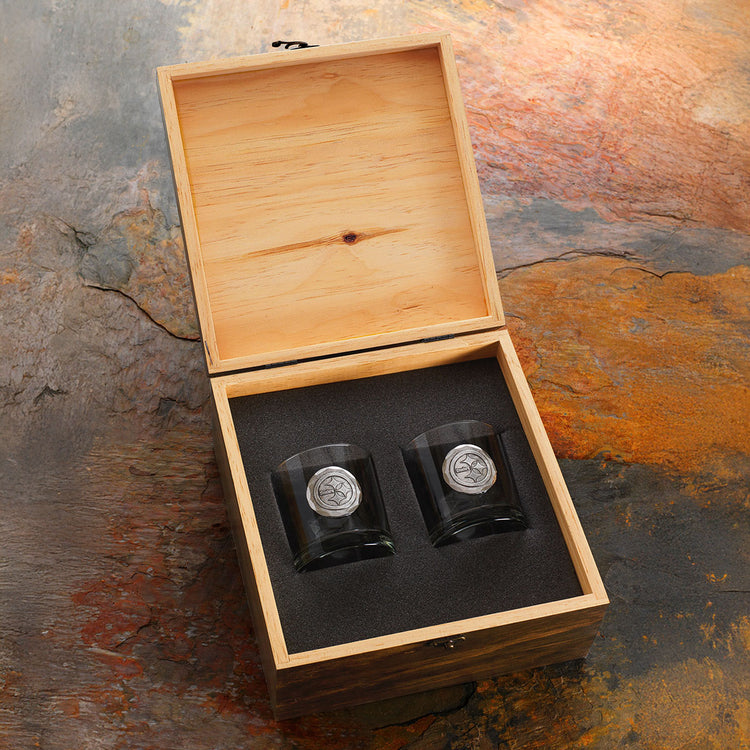Manhattan 2-Piece Rocks Set in Engraved Box