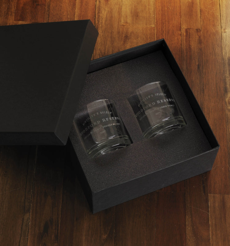 York Round Rocks Glass Set of 2 with Custom Medallion