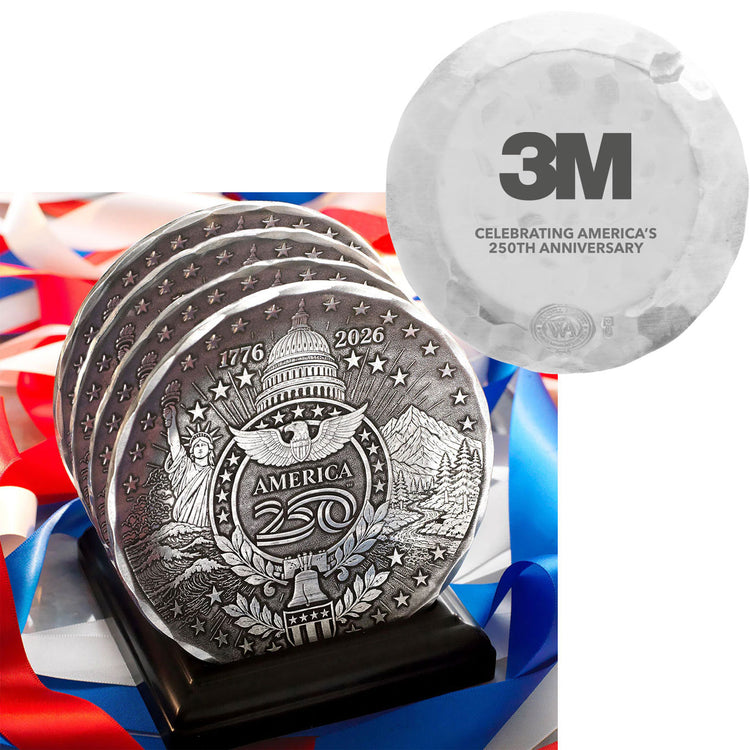 America250 Sea to Shining Sea Coaster Set with Caddy with Custom Engraving