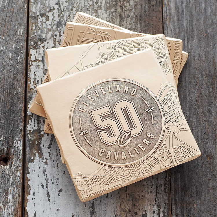 Square Coaster Set with Stacker